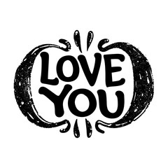 Vintage "Love You" lettering combines classic calligraphy with heartfelt romance. Ornate, expressive, and elegant, it captures timeless affection and nostalgia in a soulful, artistic design.