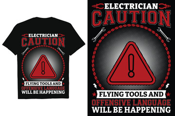 Electricians Vector Graphic T-shirt Design
