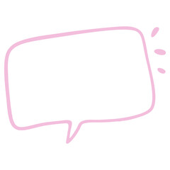 Rectangle Speech Bubble with Doodle Style