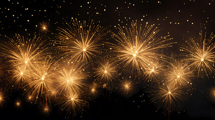 Naklejka premium Beautiful creative holiday background with fireworks and sparkles