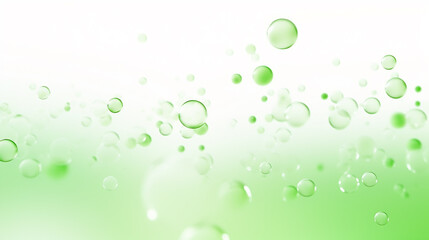 light green bubble abstract bokeh background 3d rendering on white background