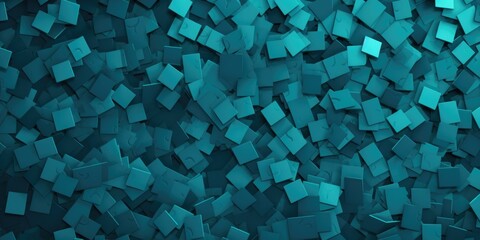 A blue background with many small squares. Generative AI.