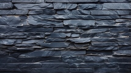 black stone texture pattern, abstract black stone pattern brick wall background. Black stone wall