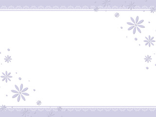 レースと花のシンプルなフレーム