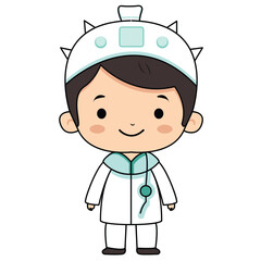 cute a kids doctor vector design illustration