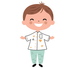 funny kids smile vector design illustration