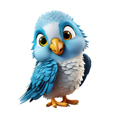 Obraz premium cute colorful Budgerigar isolated on transparent background