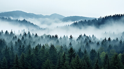 Obraz premium landscape with fog