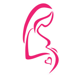 pregnant woman silhouette