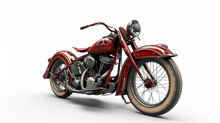 Obraz na płótnie Canvas red motorcycle isolated on white background
