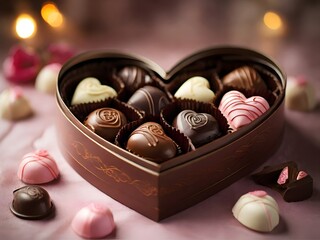 heart shaped box of chocolates