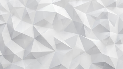Abstract background White on white polygon geometric shapes with grey shadow - 713808130