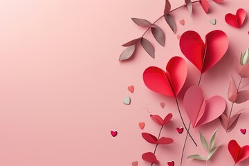 Simple Valentines Day Card Template with Minimalist Design