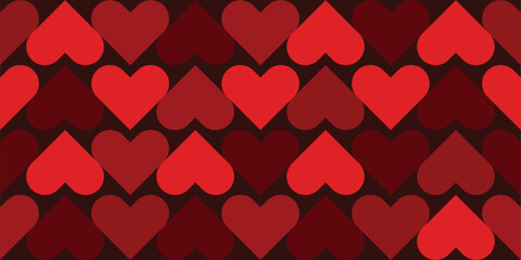 Romantic vector background with hearts. Seamless Pattern with hearts. Valentine's Day holiday backdrop.