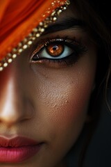 Close up of lovely Hindu lady