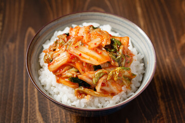 キムチのせごはん