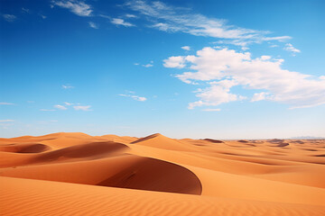 Fototapeta na wymiar stunning desert photo under blue sky