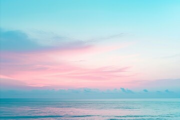 Obraz premium Pink to soft blue gradient in a dreamy cloud sky