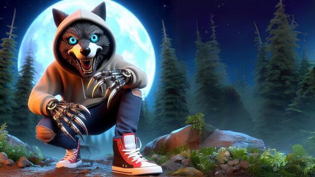 scary halloween warewolf
