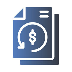 refund status flat gradient icon