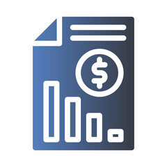 investment flat gradient icon