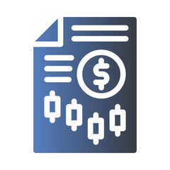 chart flat gradient icon