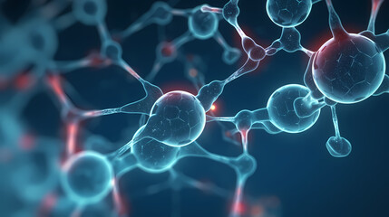 Cell background, virus cells, medical research background