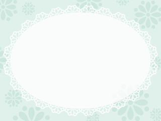 花柄とレースのフレーム