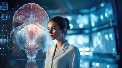 AI Health Teach Application for Medication, futuristic medical concept