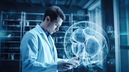 AI Health Teach Application for Medication, futuristic medical concept