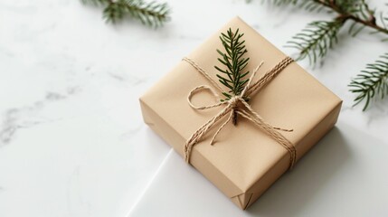 christmas gift box with christmas tree