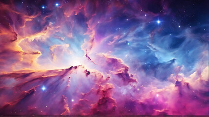 Colorful space galaxy cloud nebula. Stray night cosmos. Universe science astronomy. Supernova background wallpaper. - obrazy, fototapety, plakaty