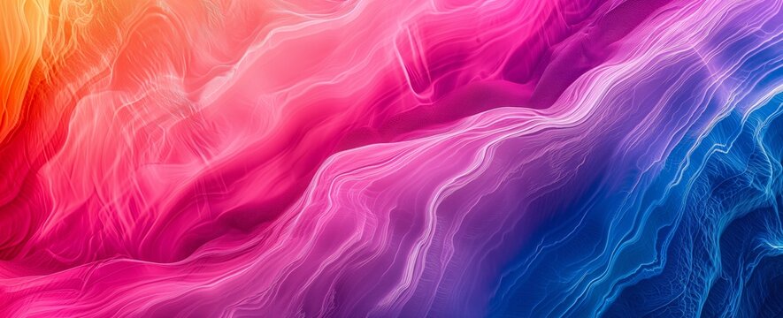 Fluid Pastel Silk in Blue and Pink