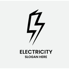 electrical logo in a 1 color black simple style