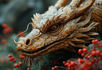 colorful Chinese dragon background, Chinese Happy New Year, New Year concept