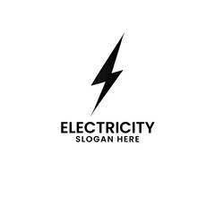 electrical logo in a 1 color black simple style