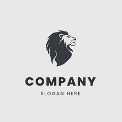 lion logo in a monochrome