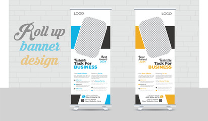 Modern corporate business roll up design.