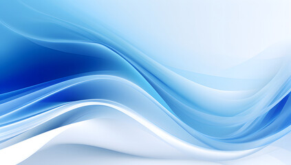 Fototapeta premium Abstract blue background. Seamless abstract blue texture background featuring elegant swirling curves in a wave pattern, set against a bright blue fabric material background.