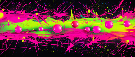 Explosive Neon Paint Splatter.