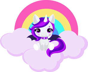 Cute unicorn, vector illustration, for backgrounds and fabrics pattern, repeat