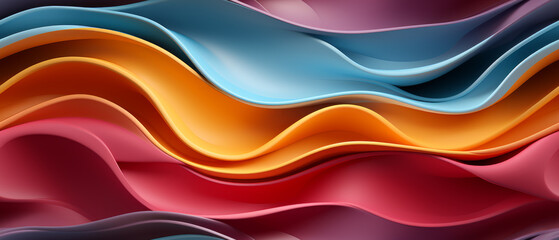 Abstract Colorful Wavy Shapes
