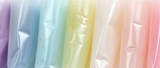 Pastel-Colored Plastic Sheet Background
