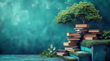 Educational Success and Career Achievement Concept Scene learning, growth, and professional accomplishments. The setting conveys a balance between academic pursuits and the professional world