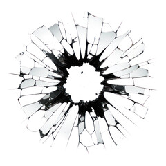 Broken glass isolated on transparency background PNG