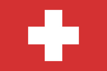 Switzerland flag national emblem graphic element illustration template design. Flag of Switzerland - vector illustration