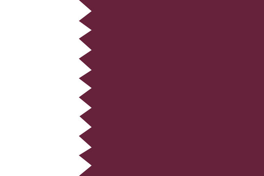 Qatar flag national emblem graphic element illustration template design. Flag of Qatar- vector illustration
