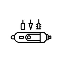 rotary tools icon. outline icon