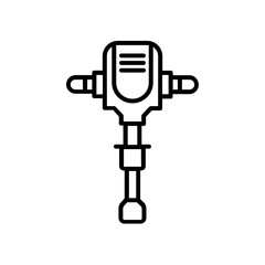 Jackhammer icon. outline icon