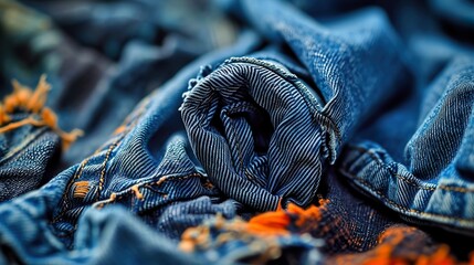 blue jeans texture - obrazy, fototapety, plakaty